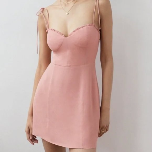 Aritzia Dresses & Skirts - Aritzia Wilfred Heirloom Pink Fable Dress Size 6 *NO LONGER SOLD AT ARITZIA*